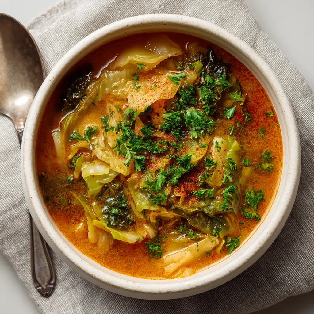 Cabbage Soup with Fire-Roasted Tomatoes