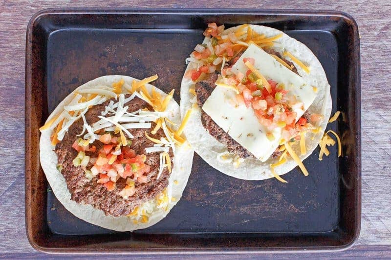 Copycat Applebee's Quesadilla Burger with Mexi-Ranch Sauce