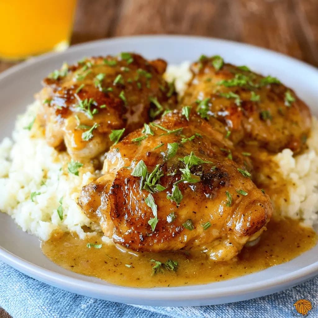Crockpot Chicken Thighs with Creamy Gravy