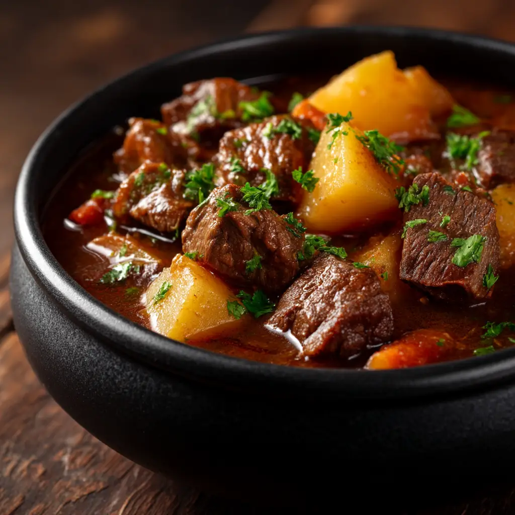 Puerto Rican Beef Stew with Sofrito and Olives