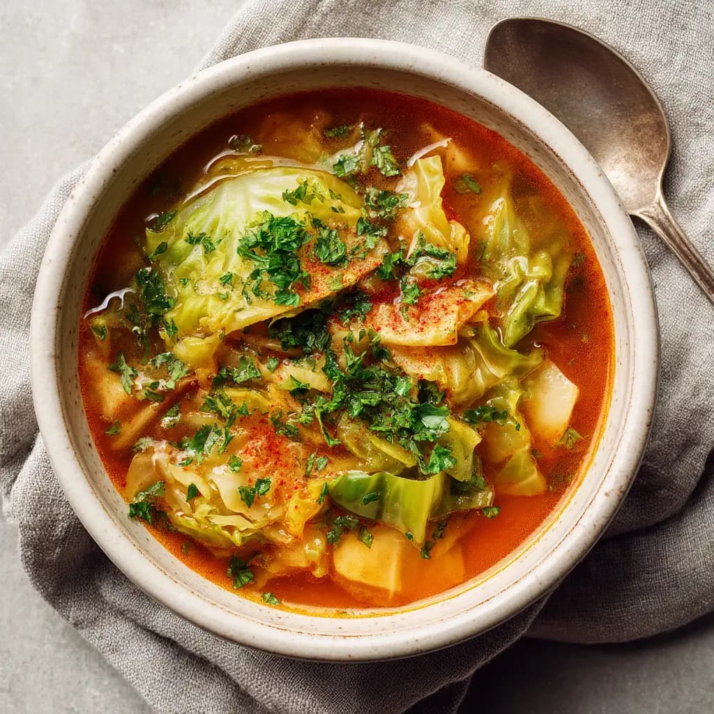 Cabbage Soup with Fire-Roasted Tomatoes