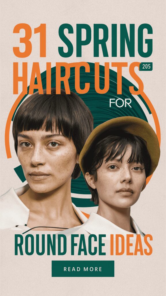 Spring Haircuts for Round Face Ideas 2025