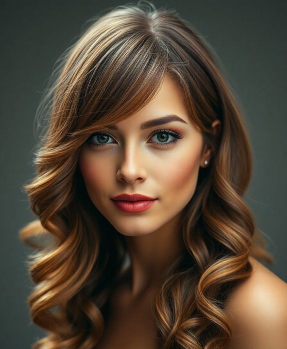 bangs with curly hairstyle
