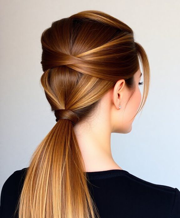 stylish voluminous ponytail hairstyle