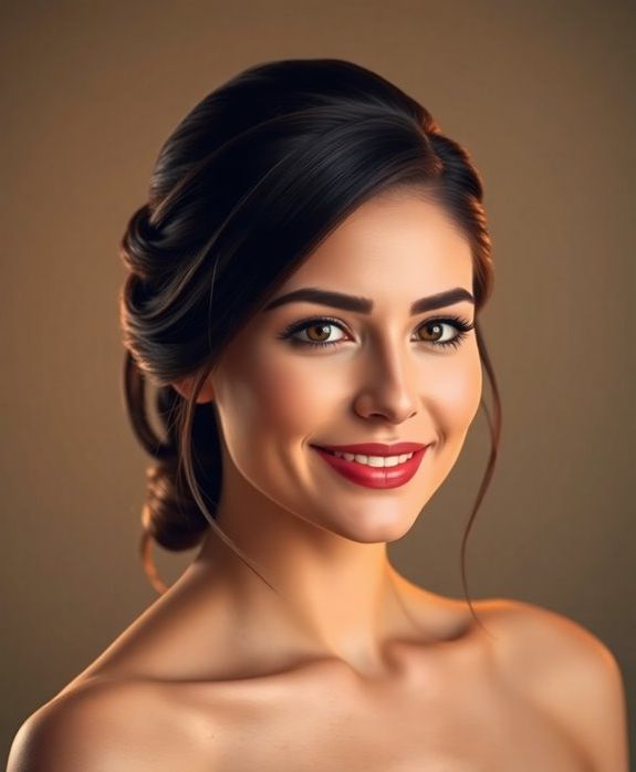 elegant hairstyle for round faces