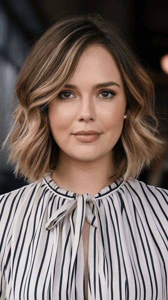 40 Stunning Medium-Length Haircuts for Round Faces You Need to Try