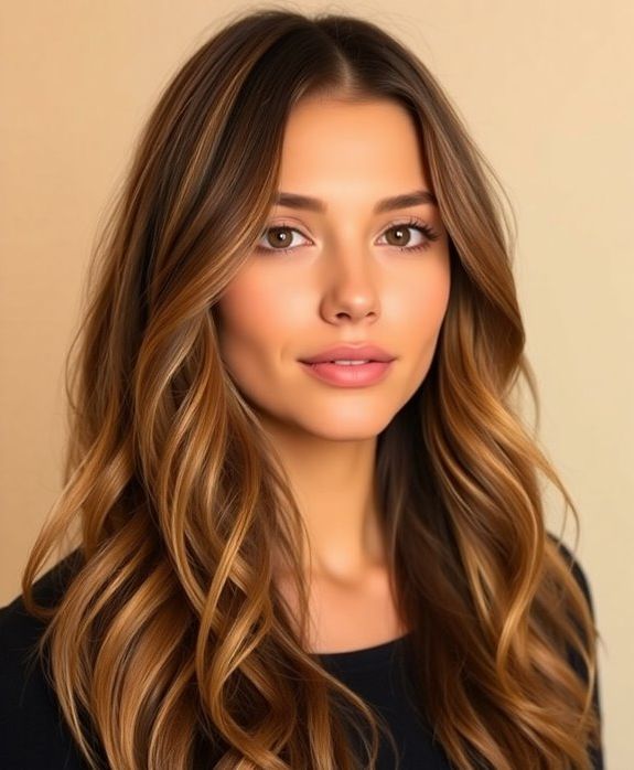 voluminous layered long hair