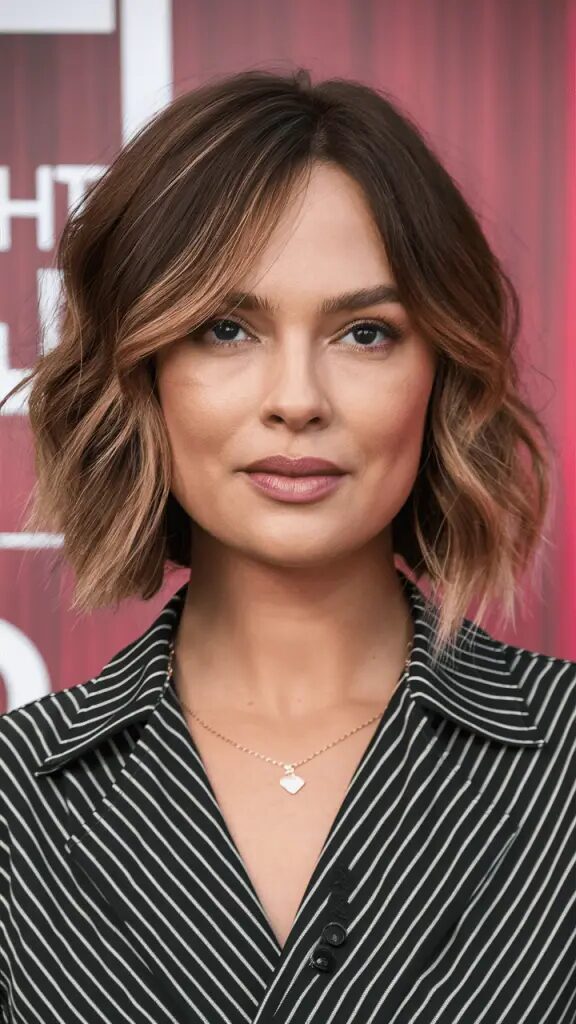 40 Stunning Medium-Length Haircuts for Round Faces You Need to Try