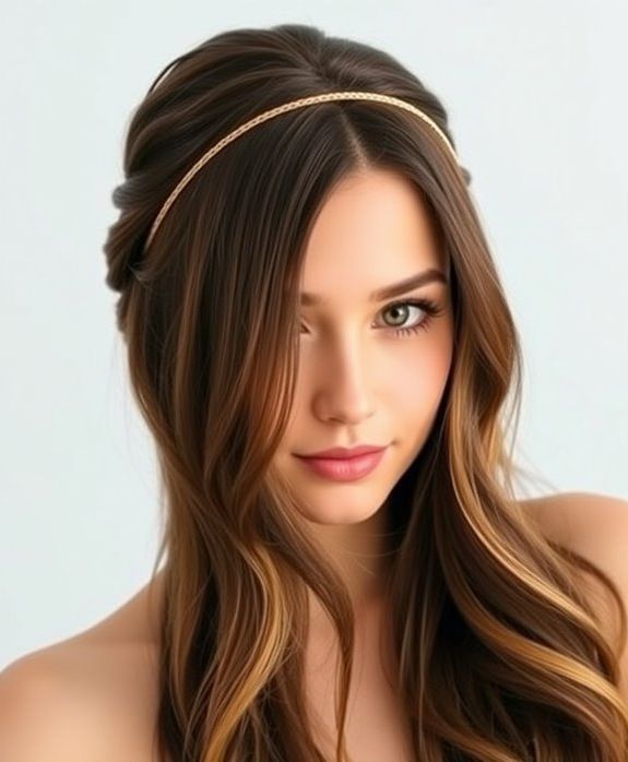 elegant hair with headband