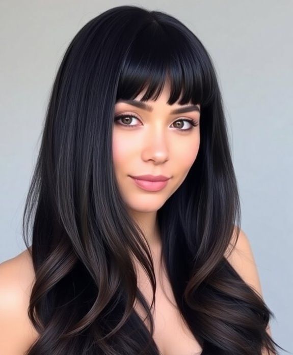 chic bob hairstyle with bangs