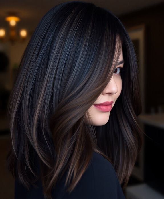unevenly cut layered hairstyle
