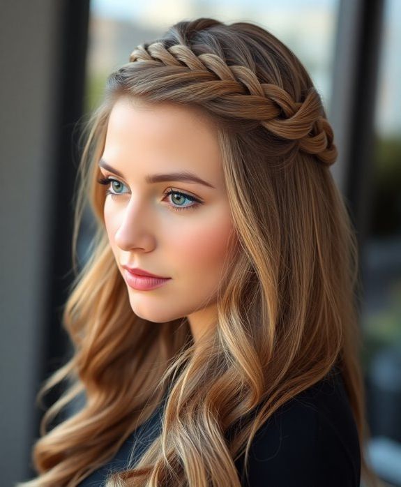 crown braid for round faces